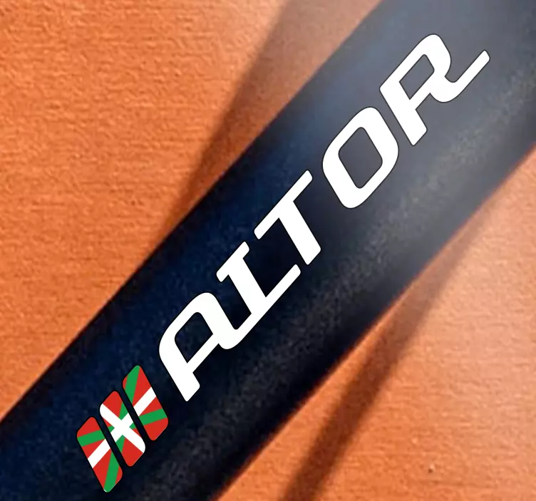 Vinilo bici Bandera vasca con nombre personalizado - TenVinilo