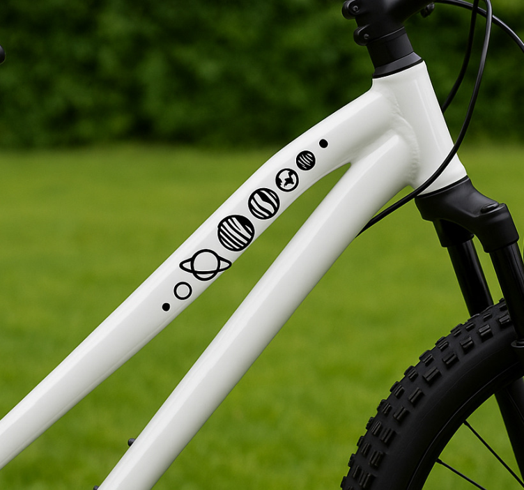 Pegatina para bicicleta línea planetaria - TenVinilo