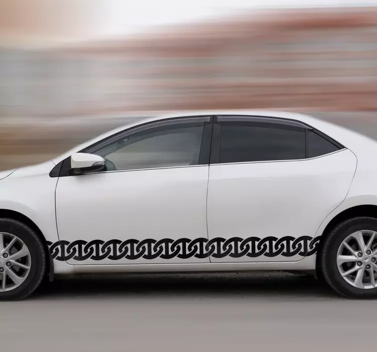 Vinilo para coches diseño de cadenas - TenVinilo