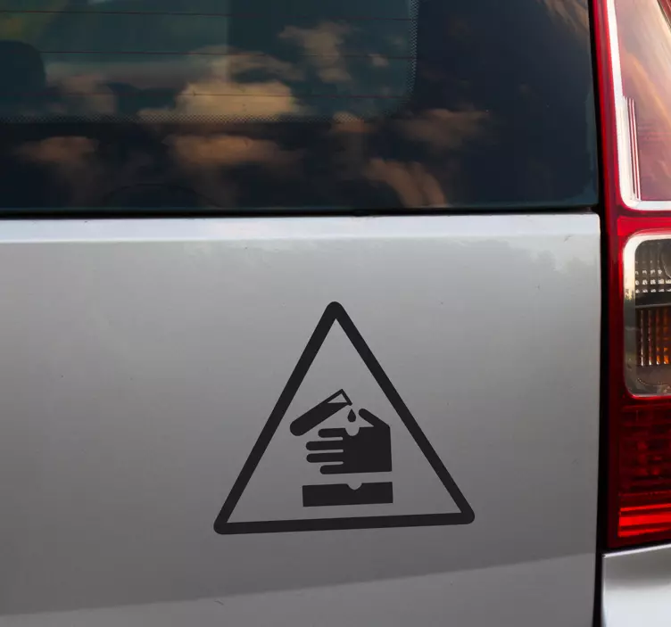 Adhesivo coche material corrosivo - TenVinilo