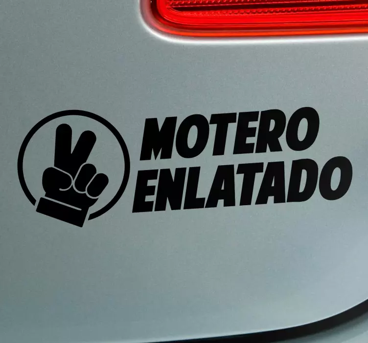 Pegatina para coche motero enlatado monocolor - TenVinilo