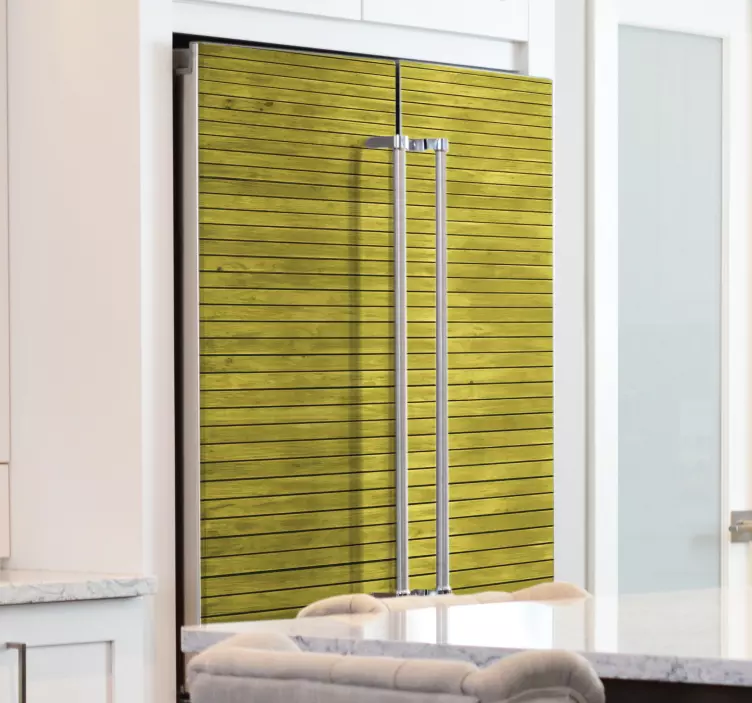 Vinilo para nevera Iluminación de madera - TenVinilo