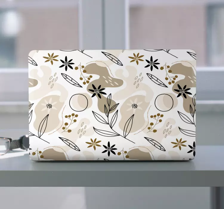 Pegatina para portátil composición de elementos botánicos - TenVinilo