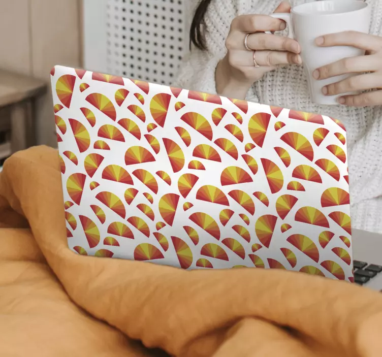 Pegatina para portátil figuras geométricas vibrantes - TenVinilo