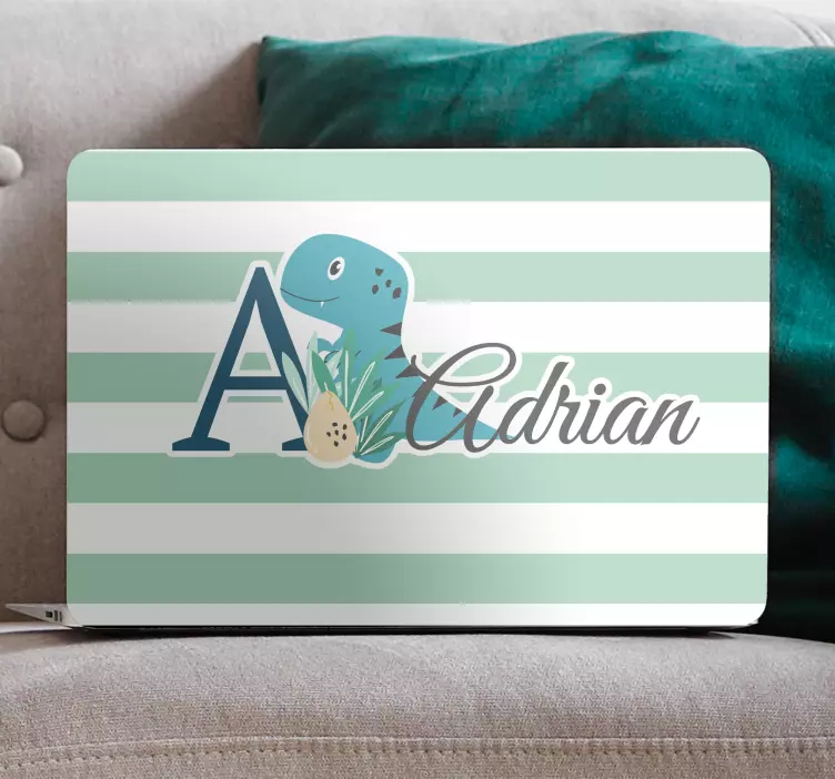 Pegatina para portátil lindo diseño de dinosaurio - TenVinilo