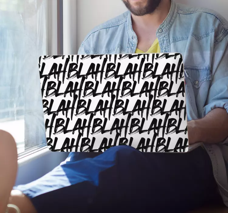 Pegatina para portátil patrón de frase repetida - TenVinilo