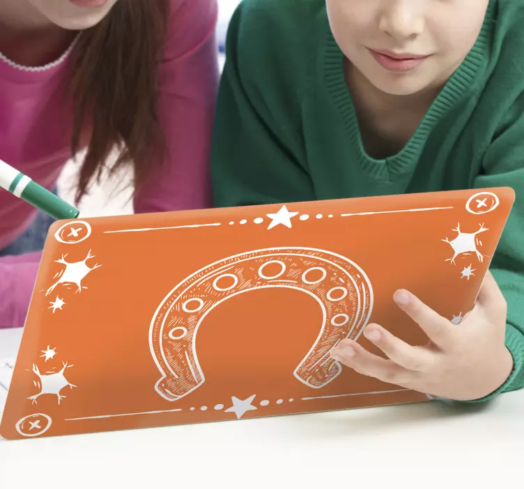 Pegatina para portátil superficie de juego de herradura - TenVinilo