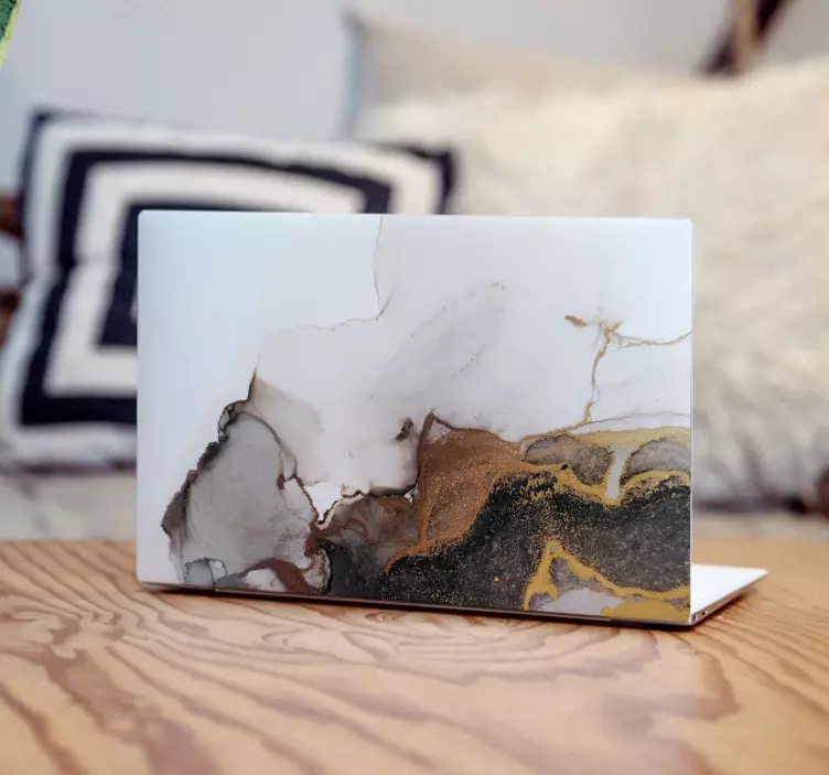 Pegatina para portátil superficie de mármol elegante - TenVinilo