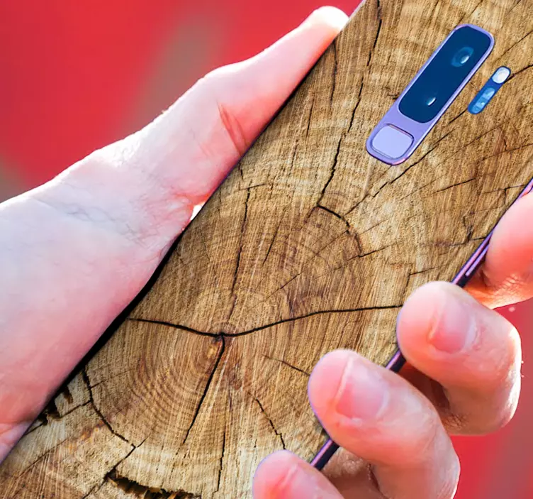 Sticker para Samsung Textura de madera - TenVinilo