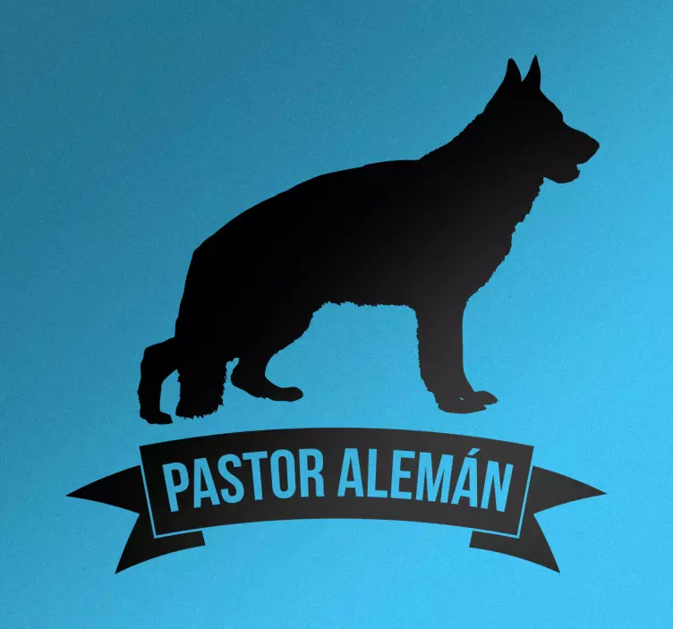 Pegatina perro pastor alemán - TenVinilo