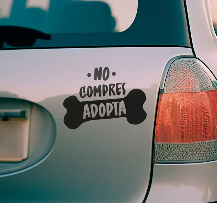 Pegatina perro "no compres, adopta" - TenVinilo