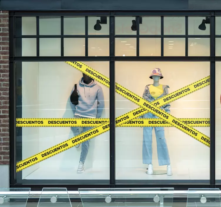 Vinilo rebajas cinta amarilla - TenVinilo