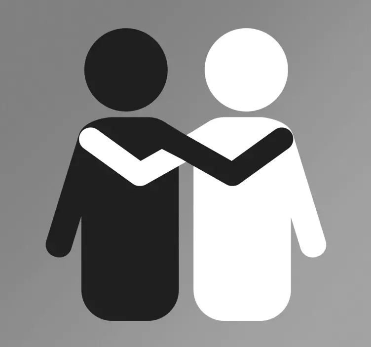 Pegatina solidaria misma raza - TenVinilo