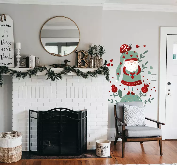 Pegatinas de navidad gnomo - TenVinilo