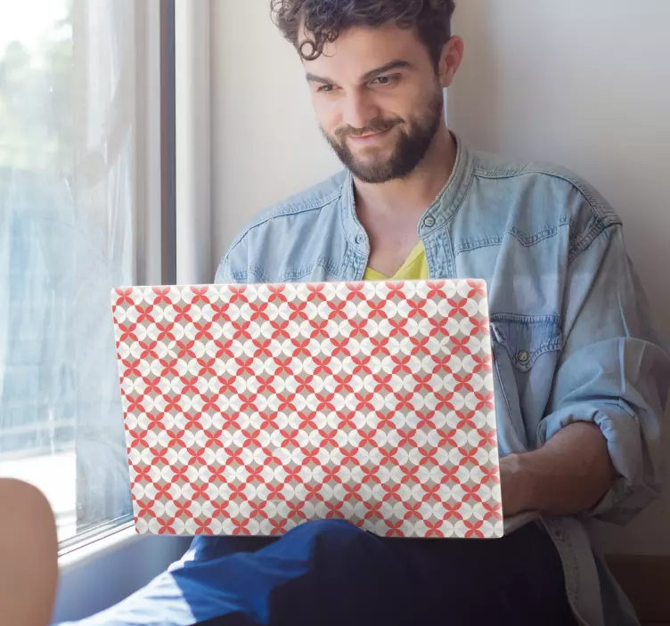 Pegatinas para portátiles patrón flor - TenVinilo