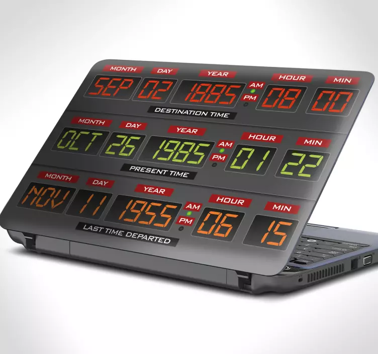 Pegatina para portátil panel Regreso al Futuro - TenVinilo