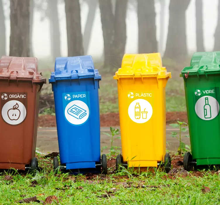 Pegatinas reciclatge catalán - TenVinilo