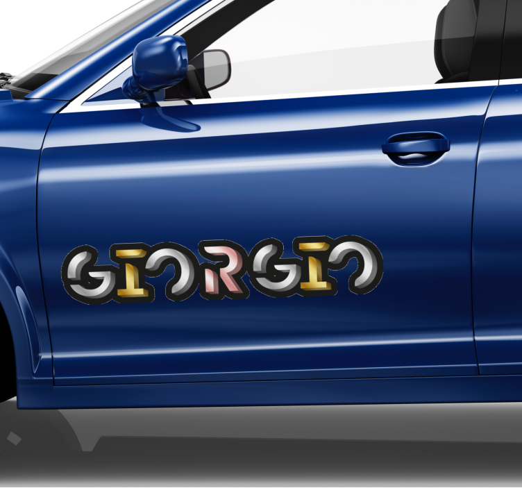 Pegatina para coche original estilo de fuente 3D - TenVinilo