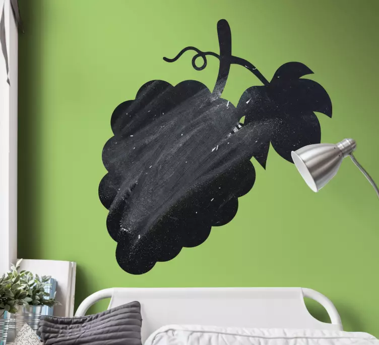 Vinilo pizarra Diseño encantador de uvas - TenVinilo