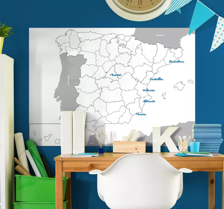 Pizarra vileda adhesiva provincias España - TenVinilo