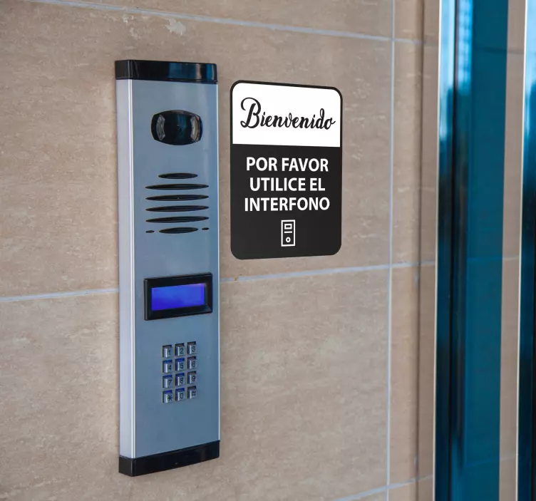 Señal adhesiva utiliza el intercomunicador - TenVinilo