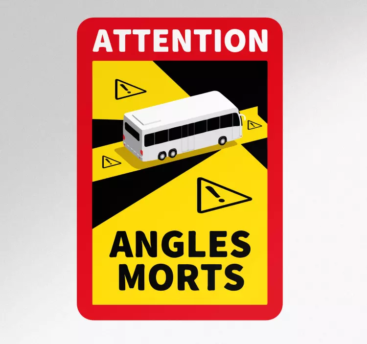 Señalética autoadhesiva ángulos muertos - TenVinilo