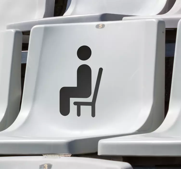 Señalética adhesiva sentarse - TenVinilo