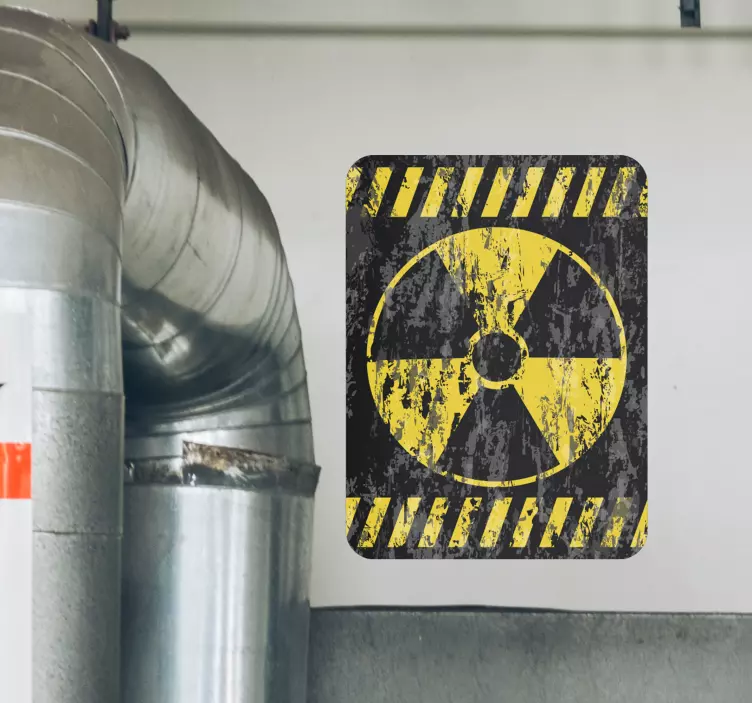 Señalética autoadhesiva cartel radiación - TenVinilo