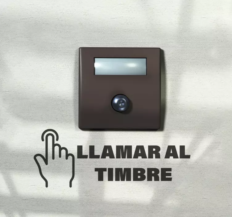 Señalética autoadhesiva Llamar al Timbre - TenVinilo