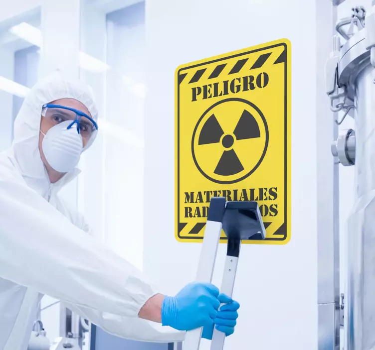 Señalética autoadhesiva materiales radioactivos - TenVinilo