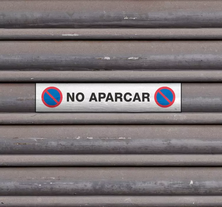 Señalética autoadhesiva no aparcar - TenVinilo