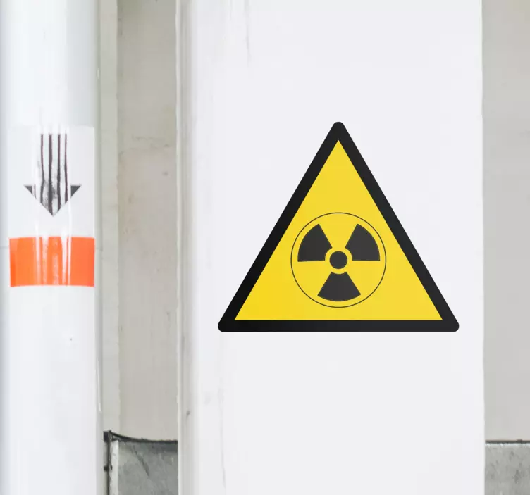 Señalética autoadhesiva peligro radiación - TenVinilo
