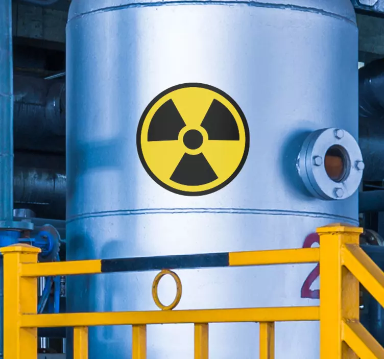 Señalética autoadhesiva simbolo de radiación - TenVinilo