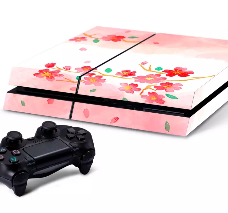 Skin PS4 flores de cerezo - TenVinilo