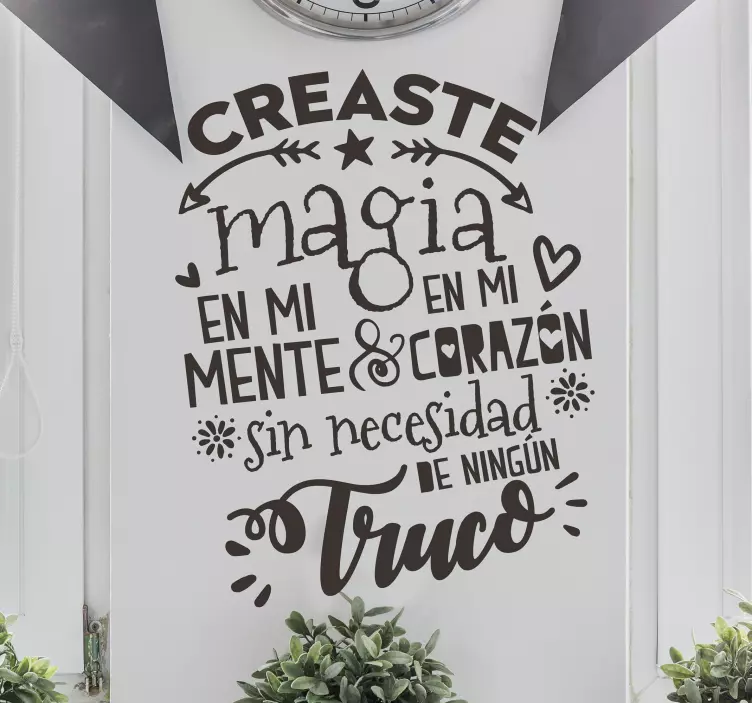 Sticker de amor Magia en mi corazón - TenVinilo