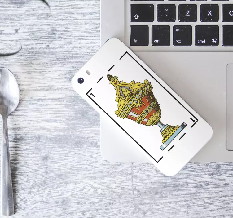 Sticker iPhone naipes españoles - TenVinilo