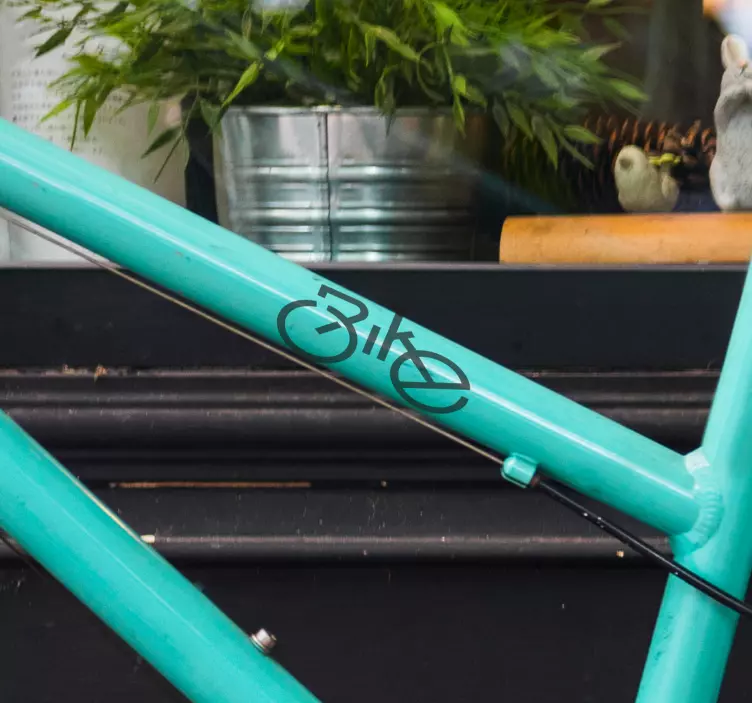 Pegatina para bicicleta frase bike forma bici - TenVinilo