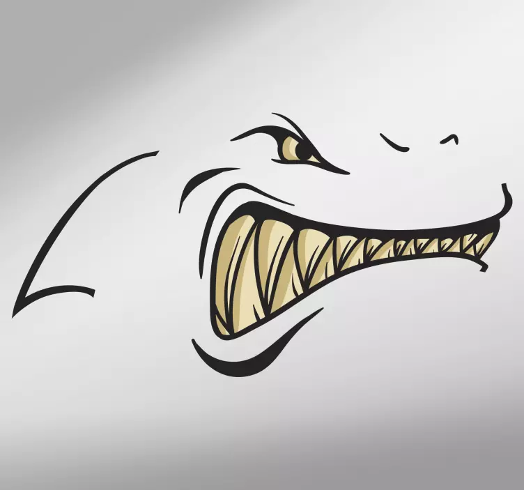 Vinilo adhesivo de pared dientes de tiburón - TenVinilo