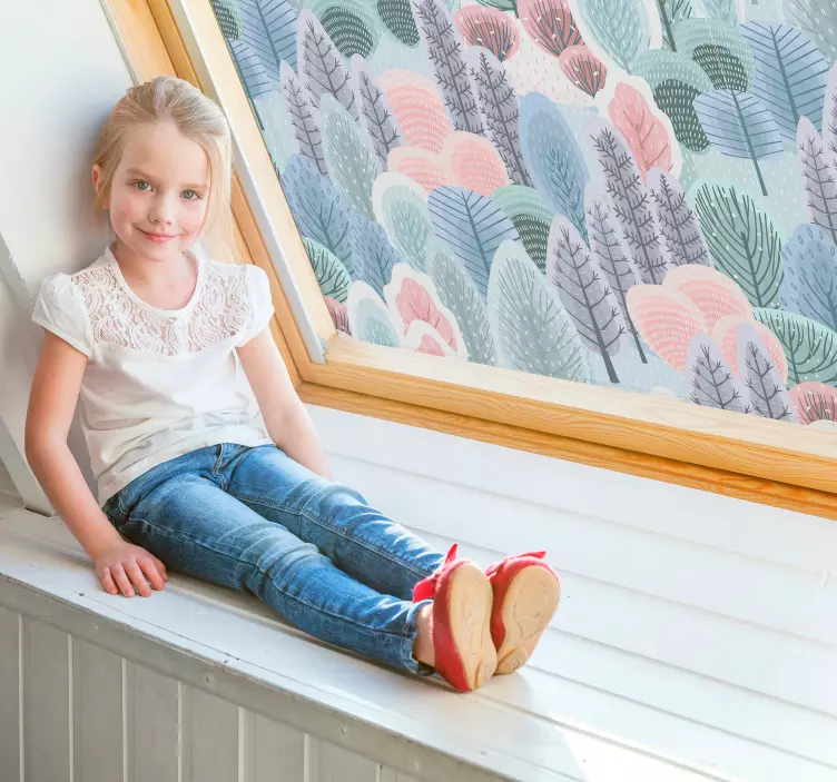 Vinilo para cristal ventana árboles nórdicos - TenVinilo