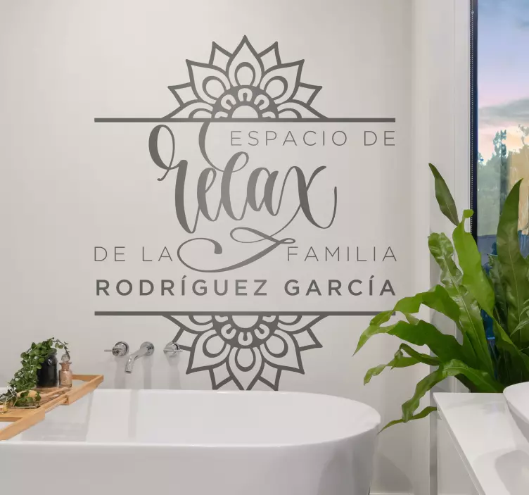Vinilo baño espacio de relax de la familia... - TenVinilo