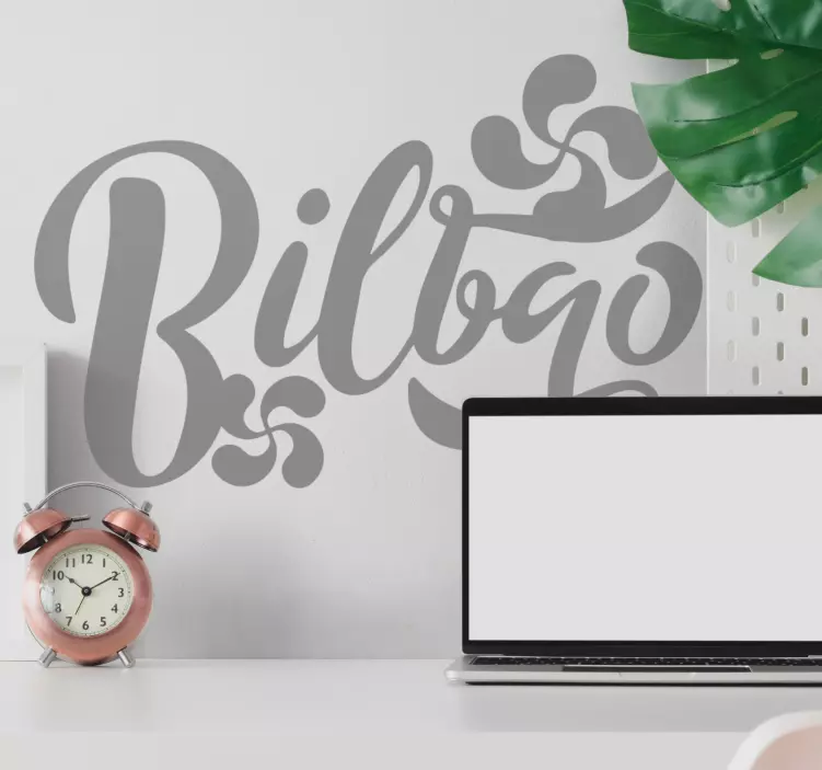 Vinilo Bilbao caligráfico - TenVinilo