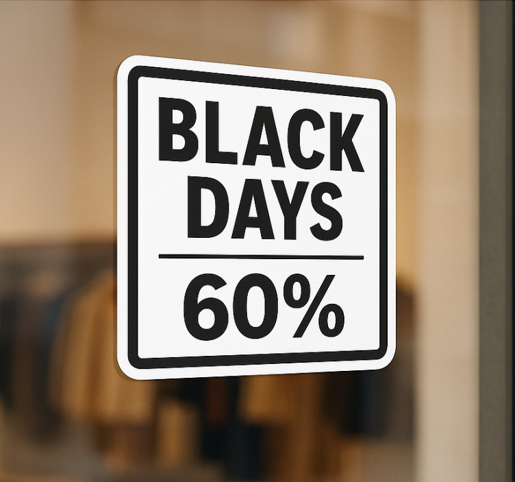 Vinilo black friday diseño Black Days - TenVinilo