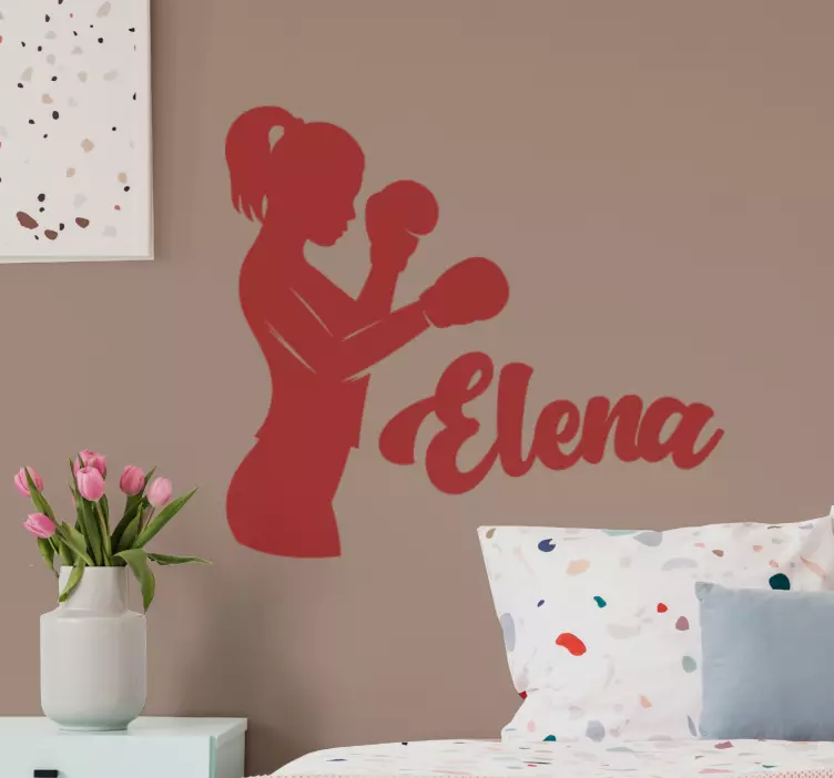 Vinilo boxeadora personalizable - TenVinilo