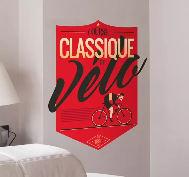 Vinilo ciclismo clásico estilo retro - TenVinilo