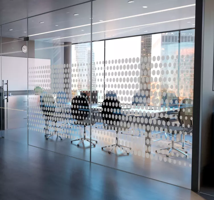 Adhesivo para cristal ventana topos para oficina - TenVinilo