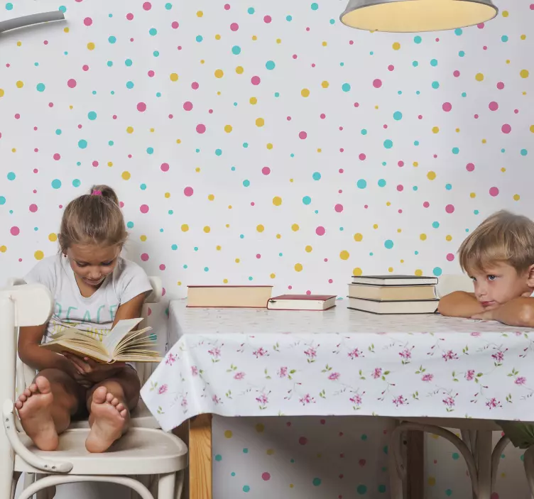 Vinilo círculos vibrantes y manchados - TenVinilo