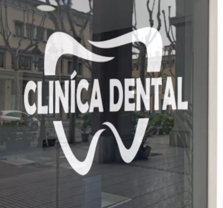 Vinilo de escaparate clínica dental - TenVinilo