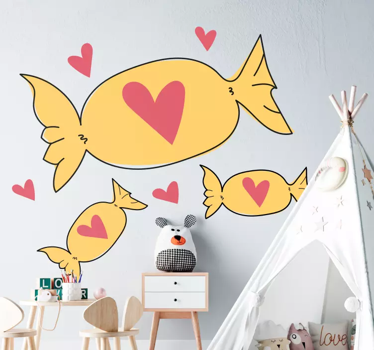 Vinilo comida Amor Caramelos - TenVinilo