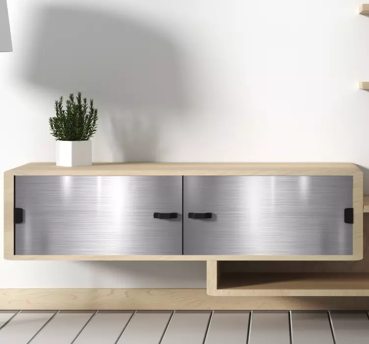 Vinilo con textura metálica para mueble - TenVinilo