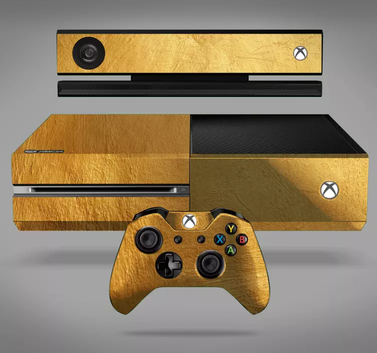 Vinilo xbox con textura oro - TenVinilo